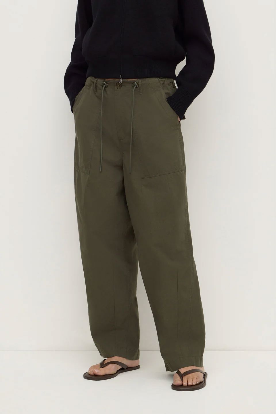 Assembly Label Gigi Cotton Utility Pant - Dark Military Women's Pants Assembly Label 