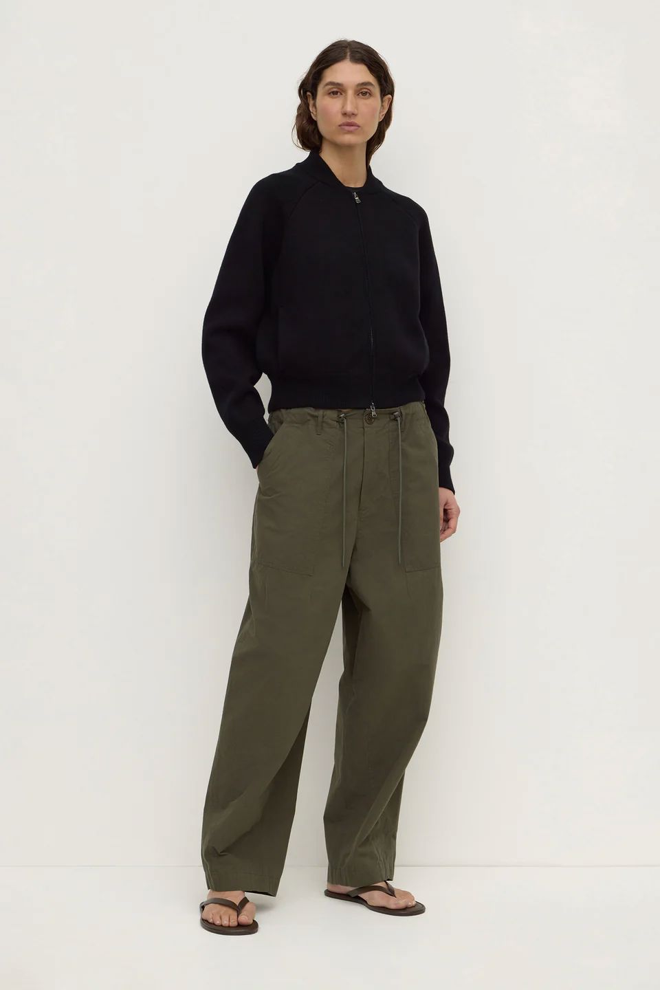 Assembly Label Gigi Cotton Utility Pant - Dark Military Women's Pants Assembly Label 