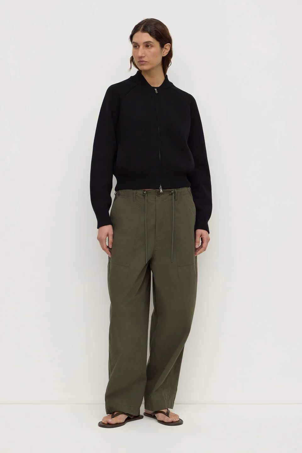 Assembly Label Gigi Cotton Utility Pant - Dark Military Women's Pants Assembly Label 