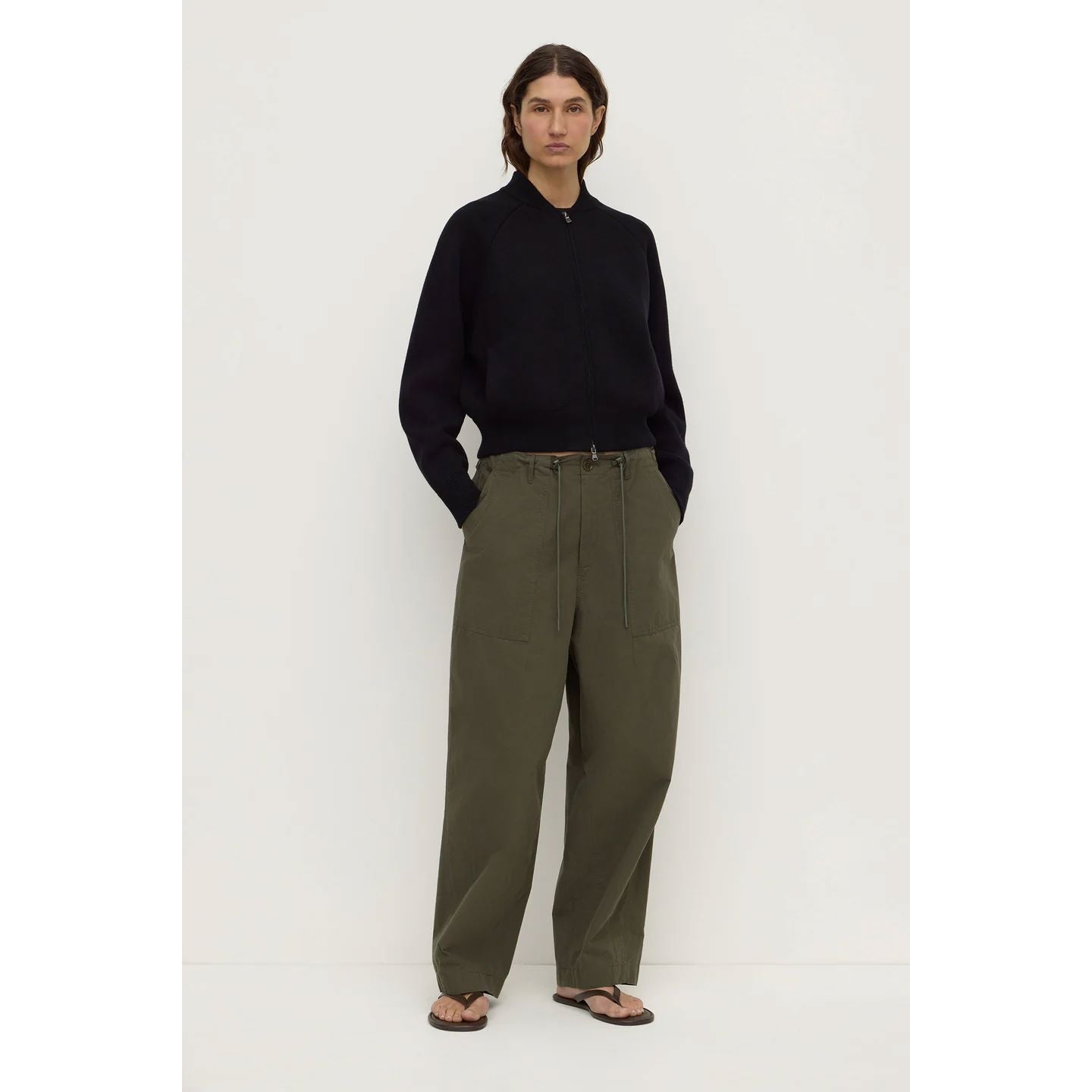 Assembly Label Gigi Cotton Utility Pant - Dark Military Women's Pants Assembly Label 