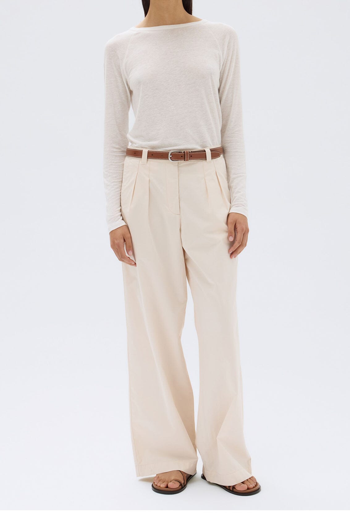 Assembly Label Haven Twill Pant - Cream Assembly Label