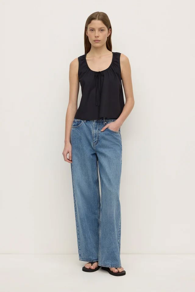 Assembly Label Holly Cotton Tie Top - Black Assembly Label
