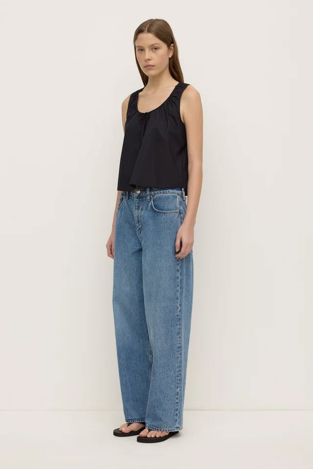 Assembly Label Holly Cotton Tie Top - Black Assembly Label