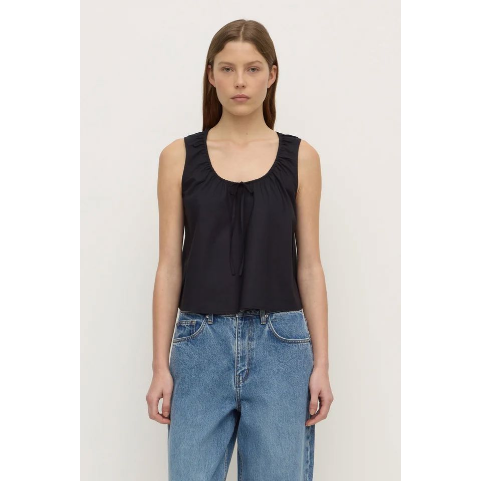Assembly Label Holly Cotton Tie Top - Black Assembly Label