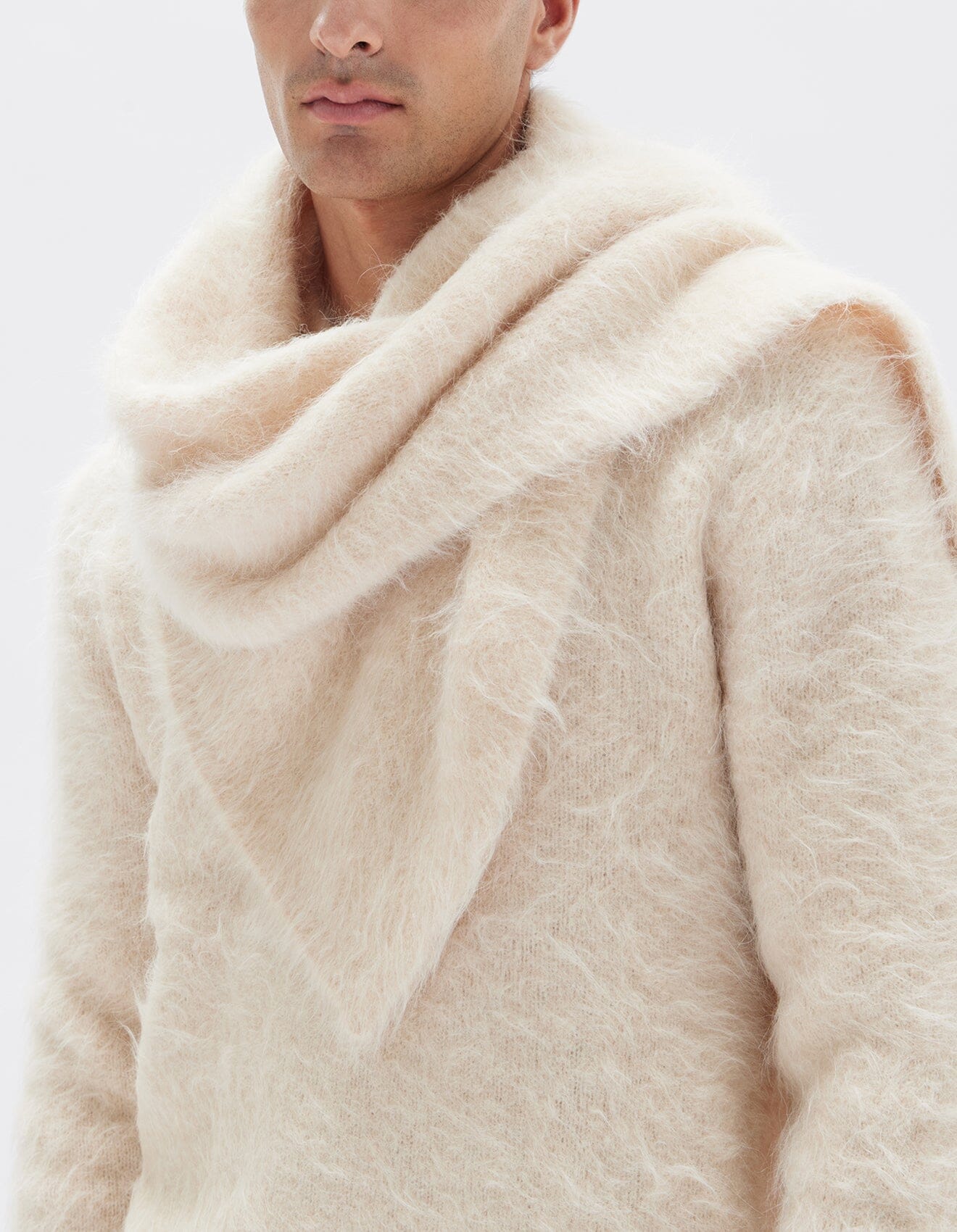 Assembly Label Hunter Alpaca Scarf - Cream Assembly Label