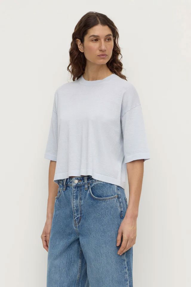 Assembly Label Kensy Cotton Cashmere Tee - Powder Blue Women's T-shirt Assembly Label 