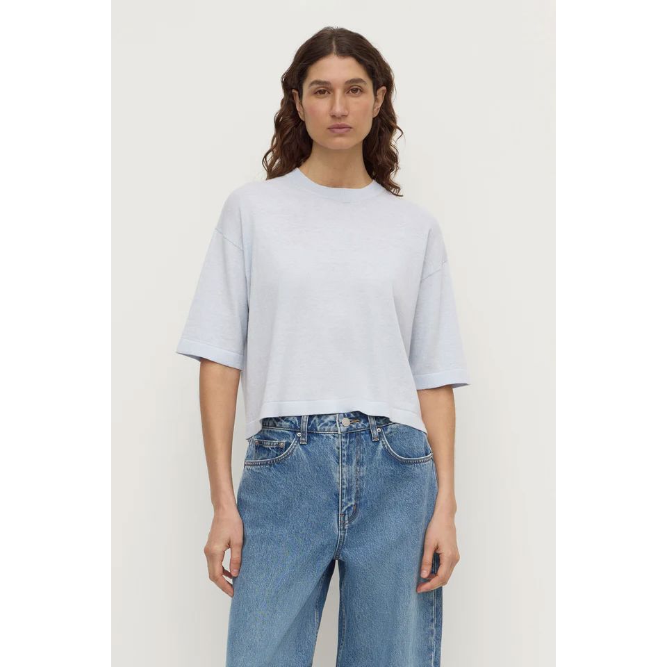 Assembly Label Kensy Cotton Cashmere Tee - Powder Blue Women's T-shirt Assembly Label 