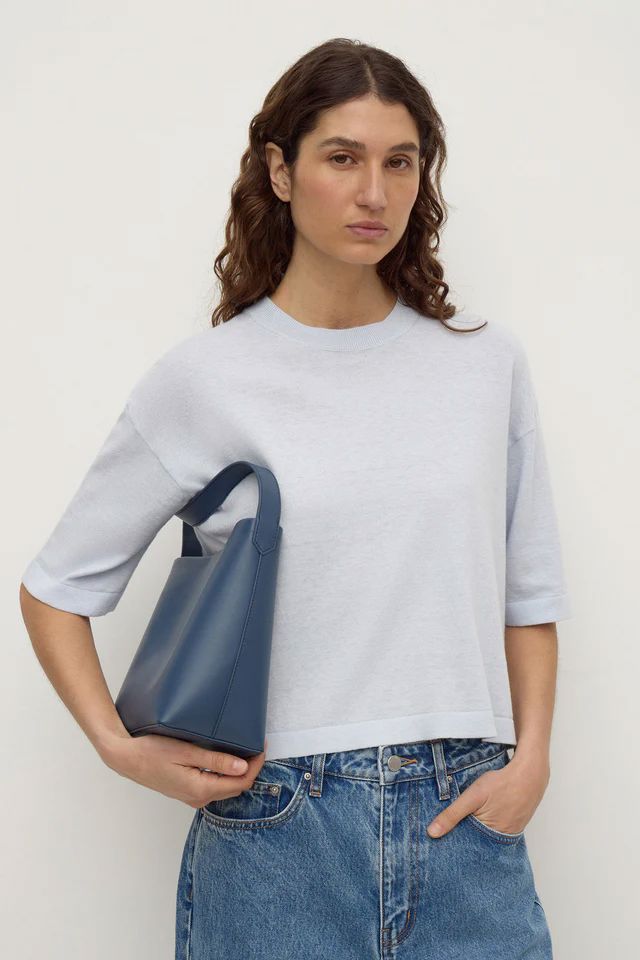 Assembly Label Kensy Cotton Cashmere Tee - Powder Blue Women's T-shirt Assembly Label 