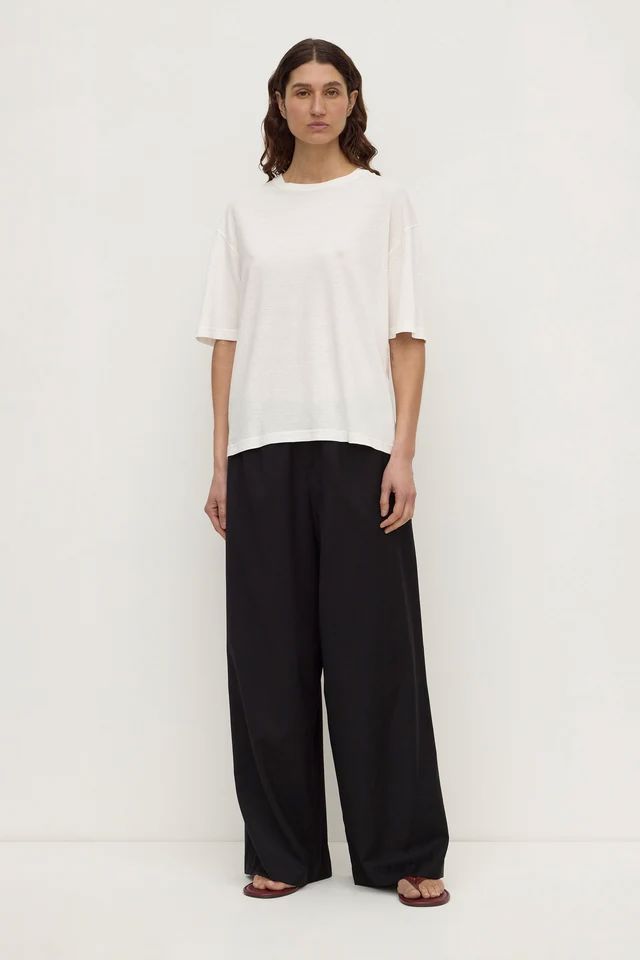 Assembly Label Kira Cotton Hemp Tee - Antique White Assembly Label
