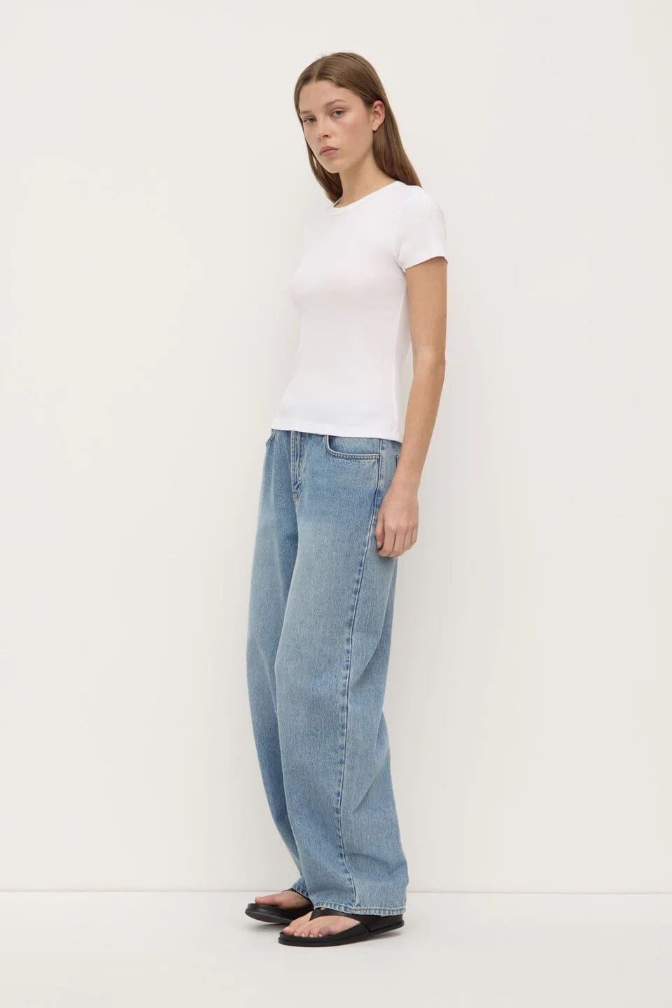 Assembly Label Linley Rib Tee - White Assembly Label