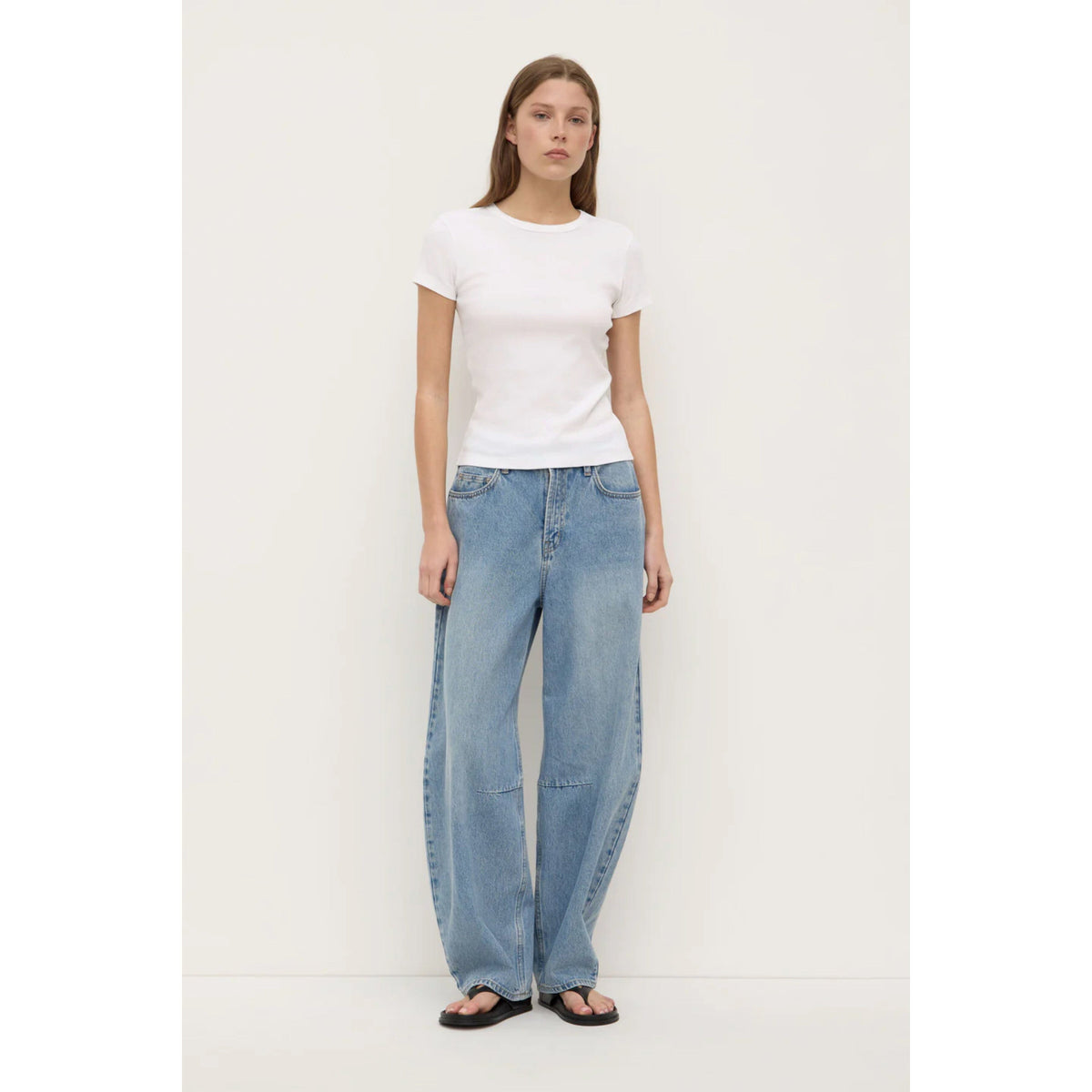 Assembly Label Linley Rib Tee - White | Eclectic House