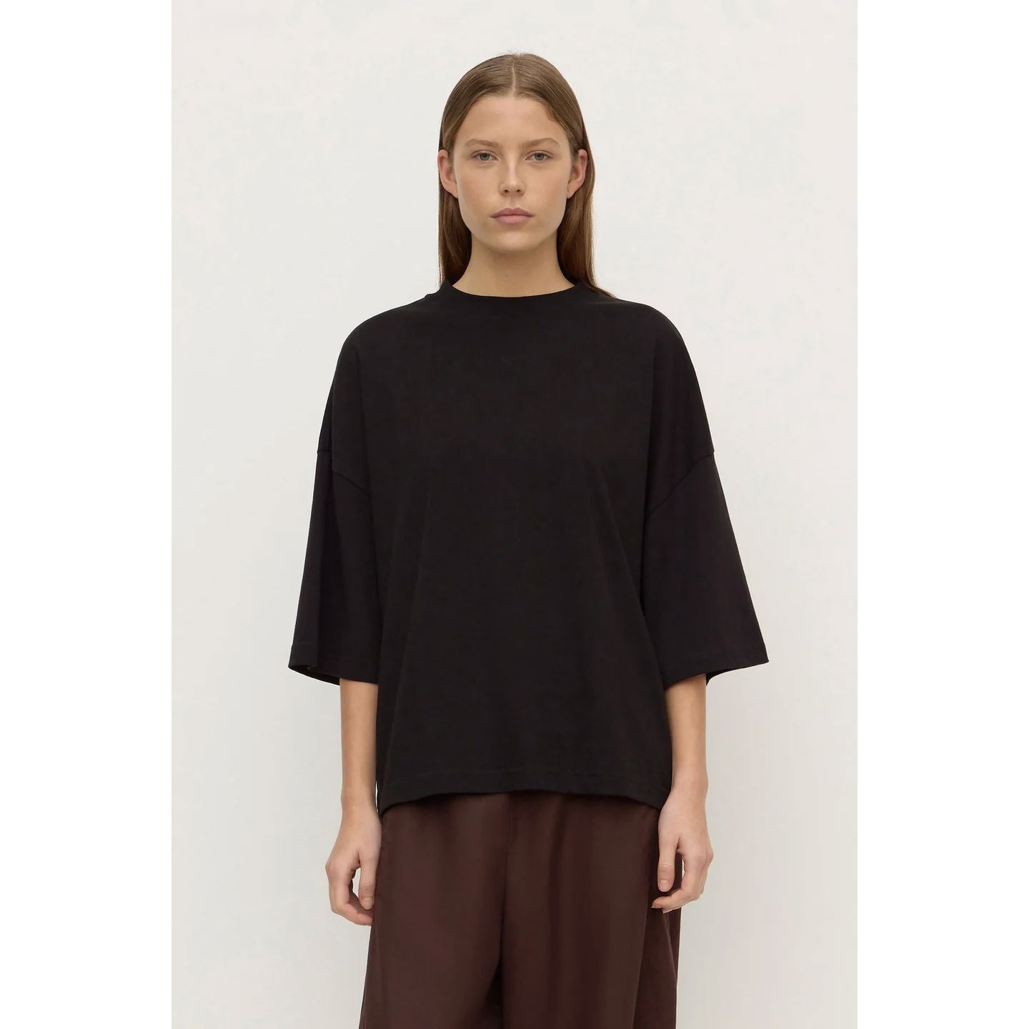 Assembly Label Max Cotton Oversized Tee - Black Women's T-shirt Assembly Label 