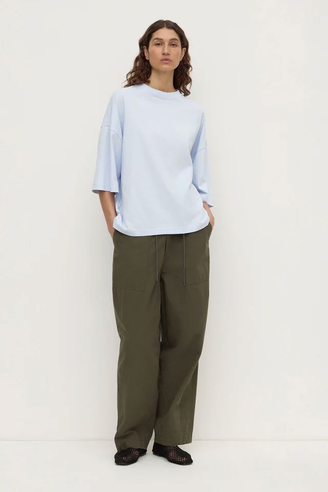 Assembly Label Max Cotton Oversized Tee - Powder Blue Assembly Label