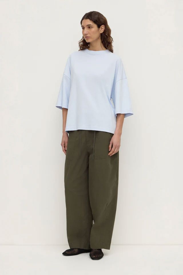 Assembly Label Max Cotton Oversized Tee - Powder Blue Assembly Label