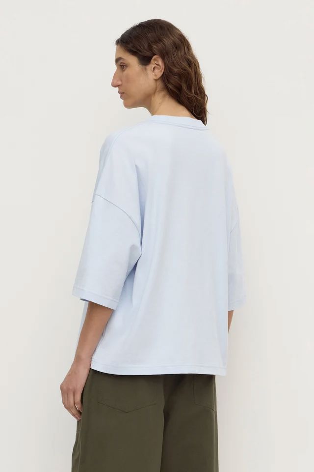 Assembly Label Max Cotton Oversized Tee - Powder Blue Assembly Label