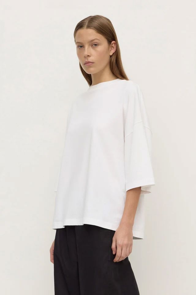 Assembly Label Max Cotton Oversized Tee - White Women's T-shirt Assembly Label 