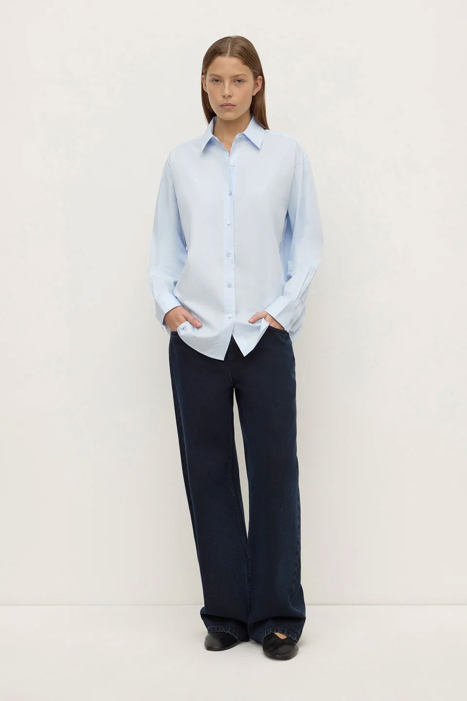 Assembly Label Micha Poplin Shirt - Powder Blue Assembly Label