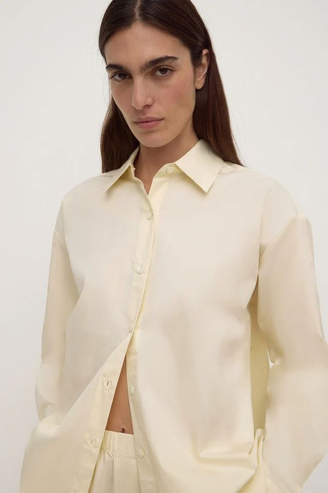 Assembly Label Micha Poplin Shirt - Vanilla Women's Shirt Assembly Label 
