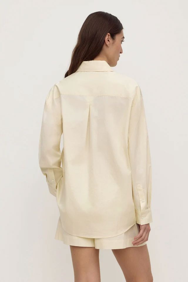 Assembly Label Micha Poplin Shirt - Vanilla Women's Shirt Assembly Label 