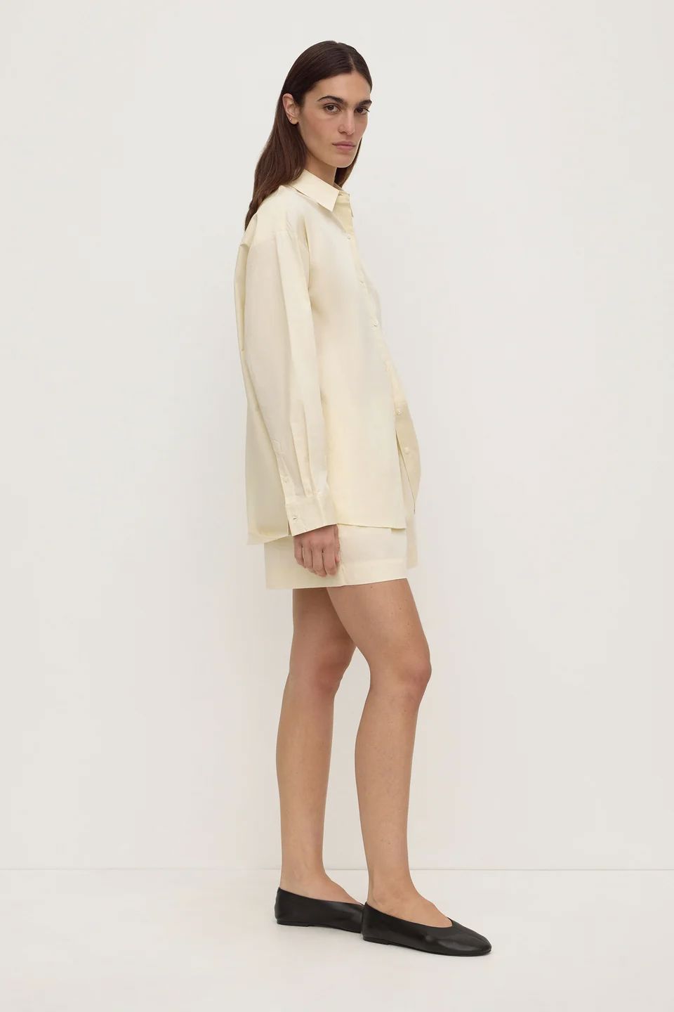 Assembly Label Micha Poplin Shirt - Vanilla Women's Shirt Assembly Label 