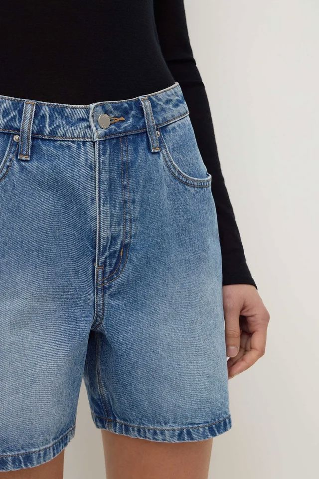 Assembly Label Mid Rise Vintage Denim Short - Classic Blue Women’s Denim Shorts Assembly Label 