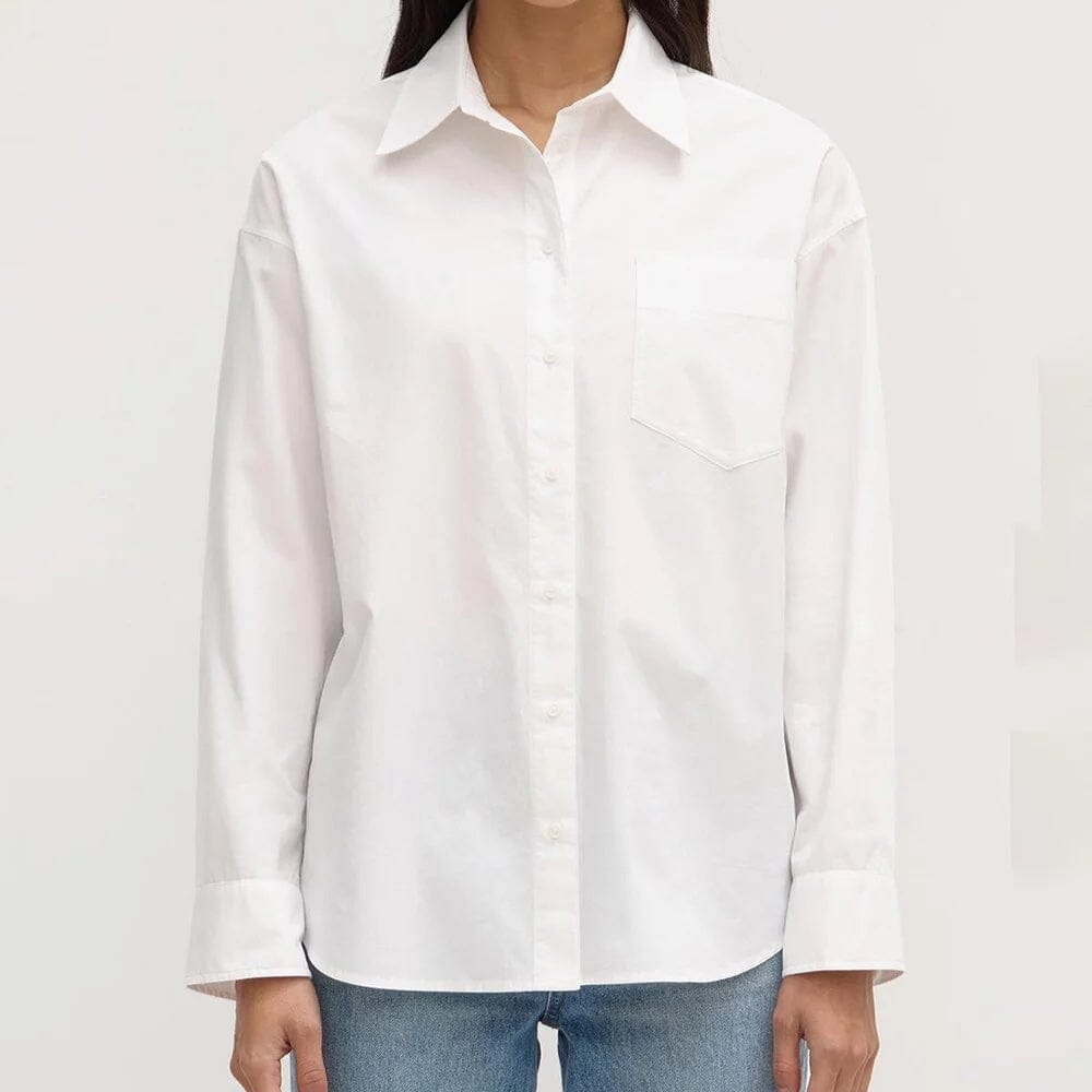 Assembly Label Molly Poplin Long Sleeve Shirt - White