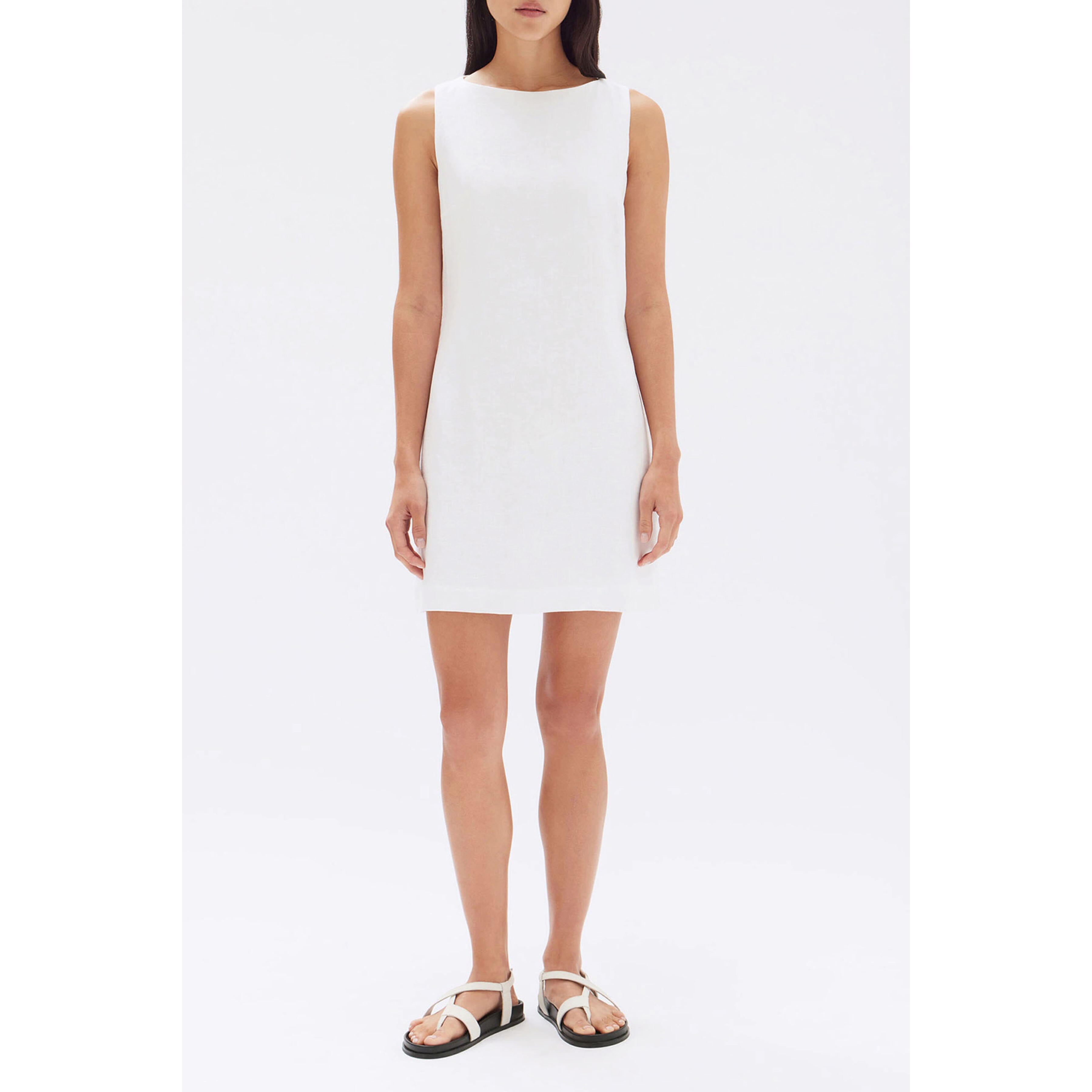 Assembly Label Nadine Linen Mini Dress - White Assembly Label