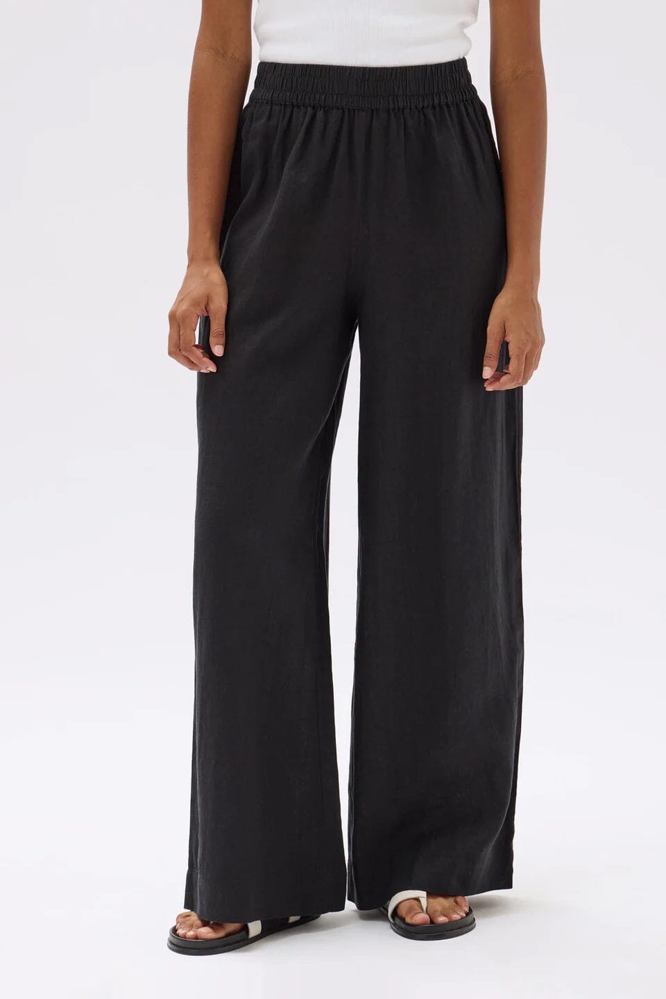 Assembly Label Nilsa Linen Pant - Black Assembly Label