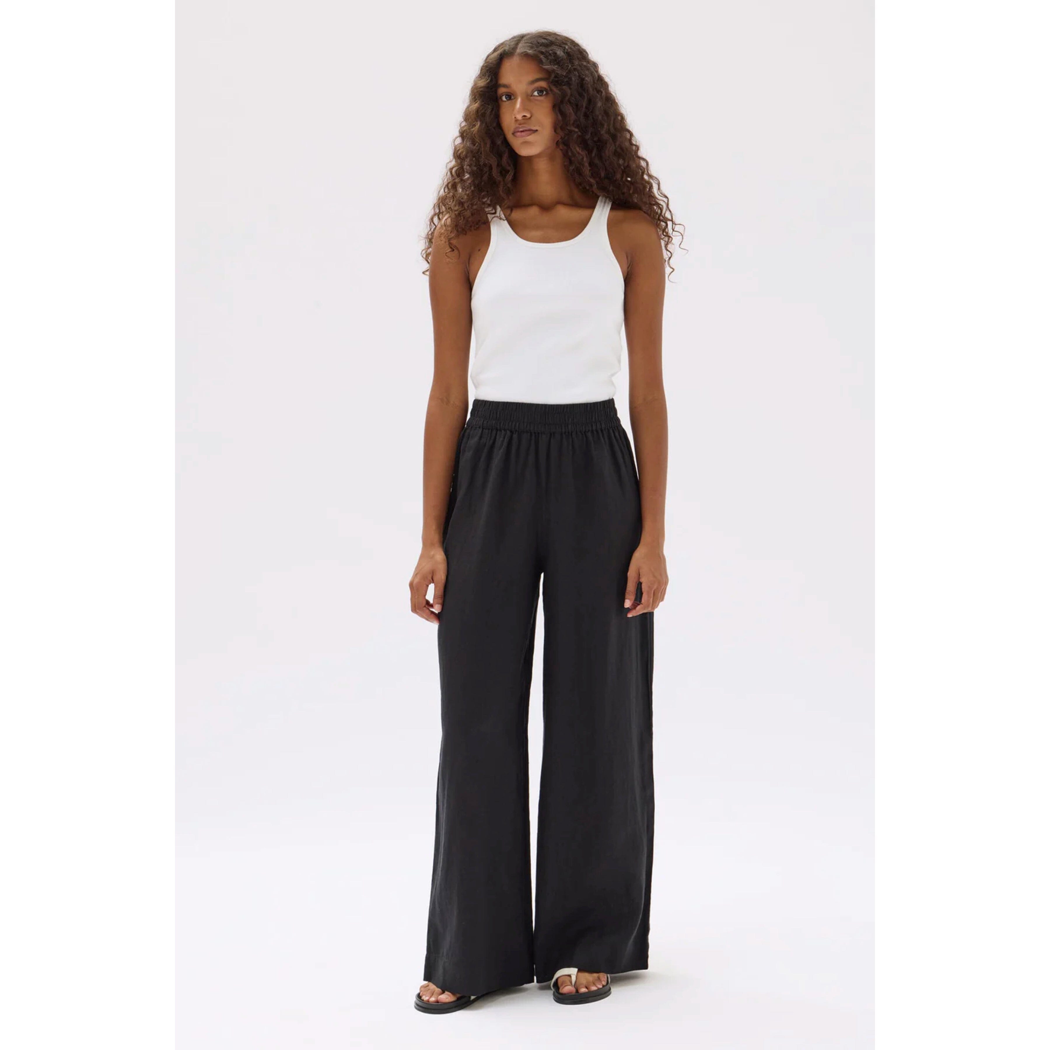 Assembly Label Nilsa Linen Pant - Black Assembly Label