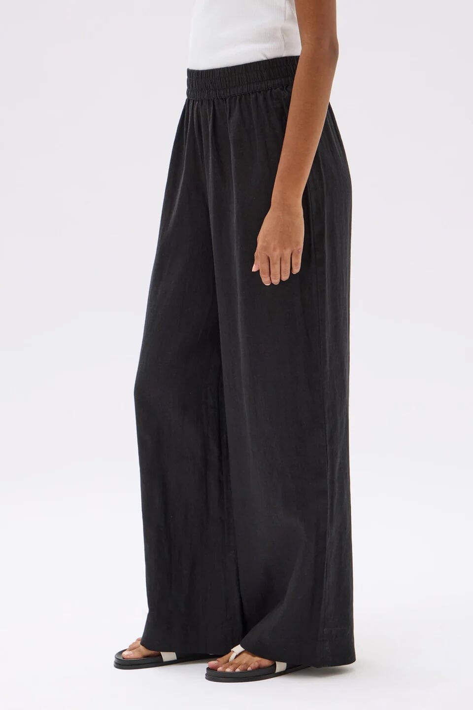 Assembly Label Nilsa Linen Pant - Black Assembly Label