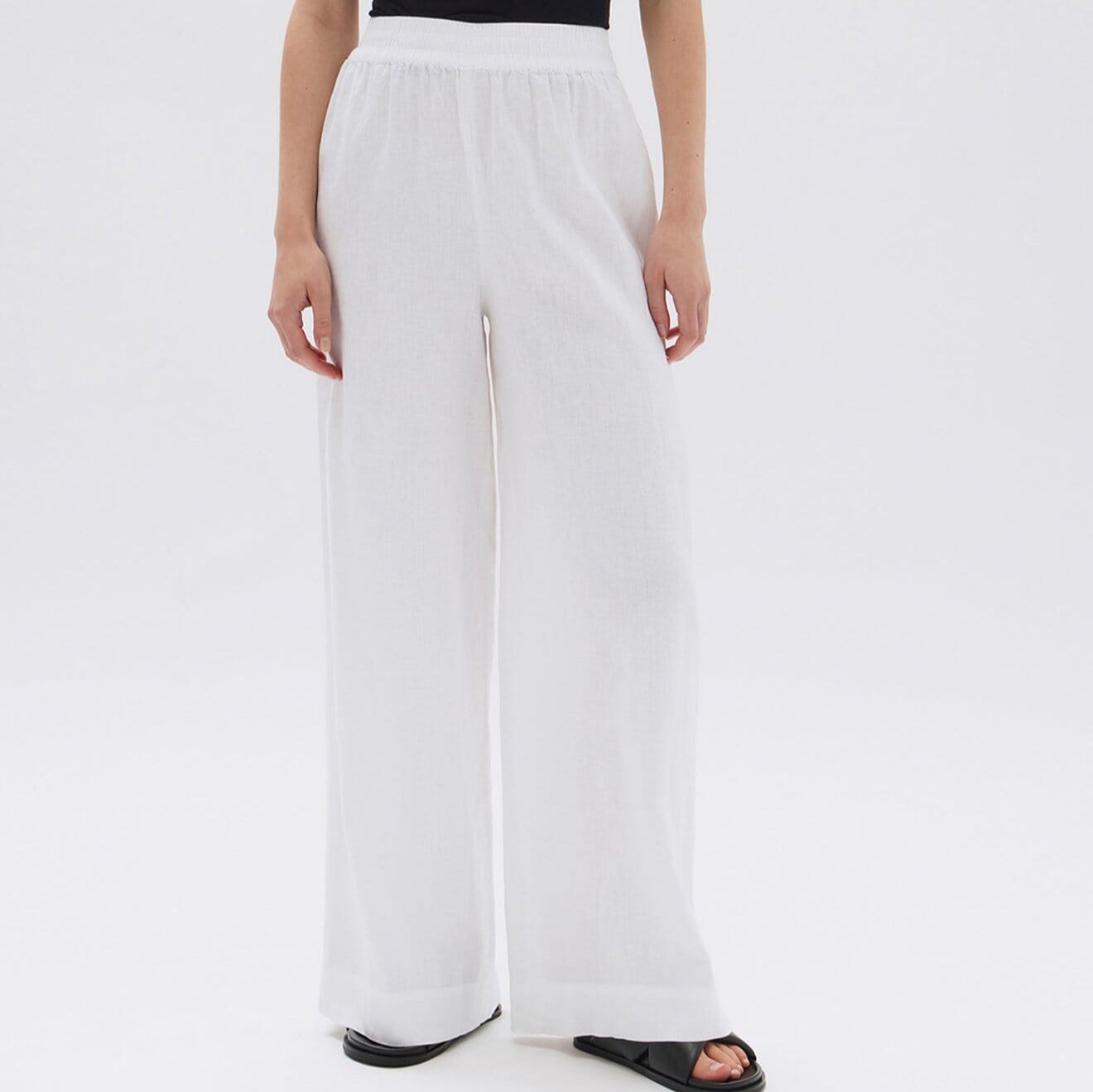 Assembly Label Nilsa Linen Pant - White Assembly Label