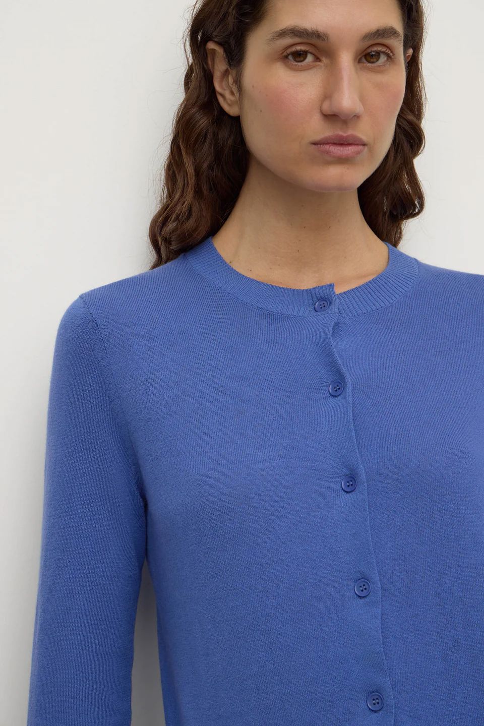 Assembly Label Orina Cotton Cashmere Cardigan - New Blue Assembly Label