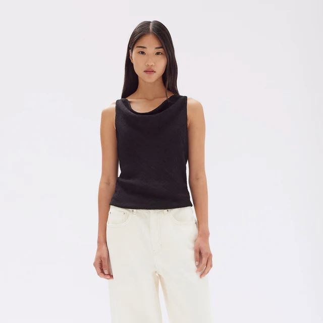 Assembly Label Reign Textured Top - Black Assembly Label