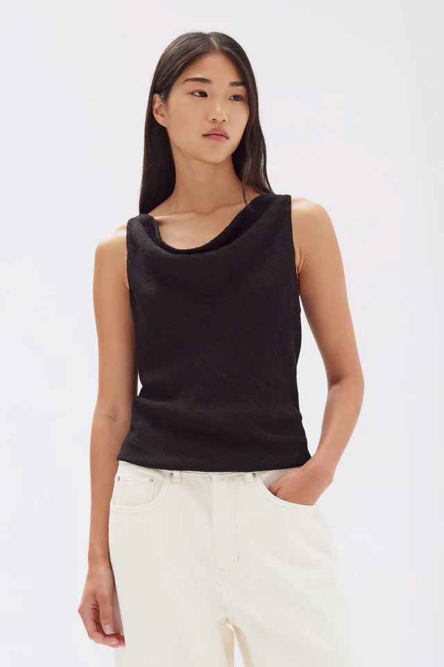 Assembly Label Reign Textured Top - Black Assembly Label