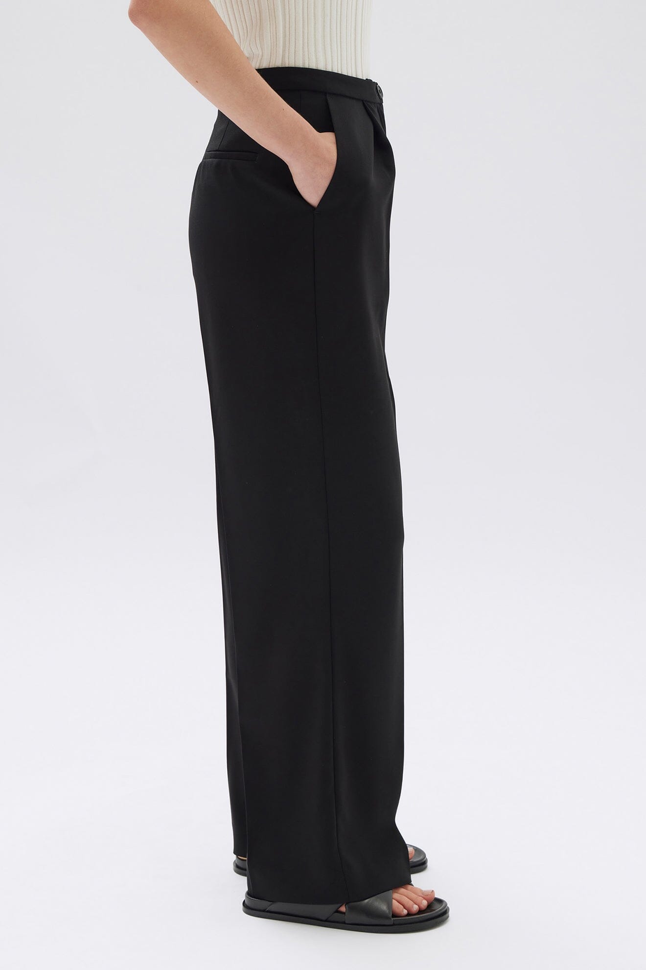 Assembly Label Sabine Crepe Pant - Black Assembly Label