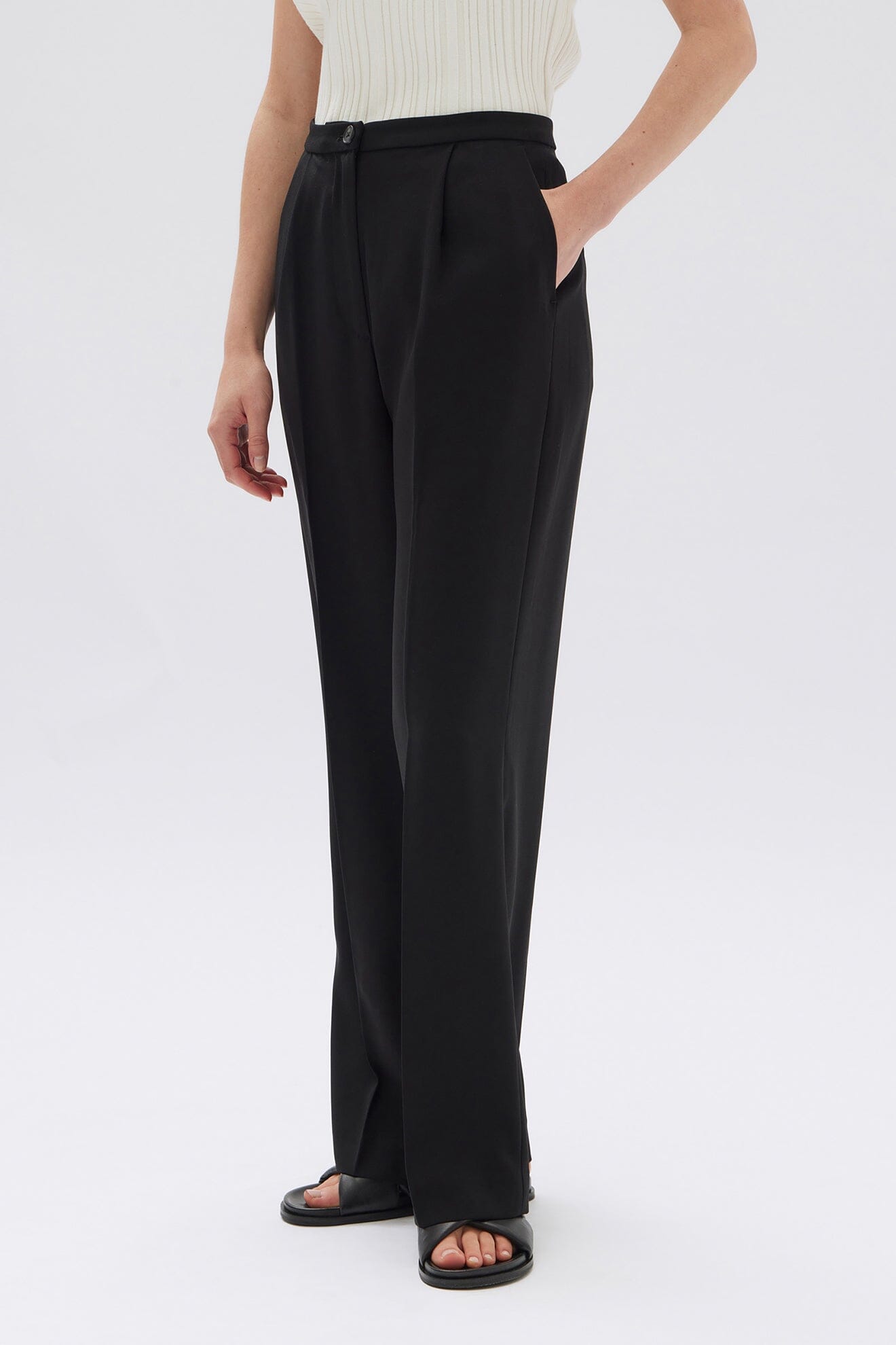 Assembly Label Sabine Crepe Pant - Black Assembly Label