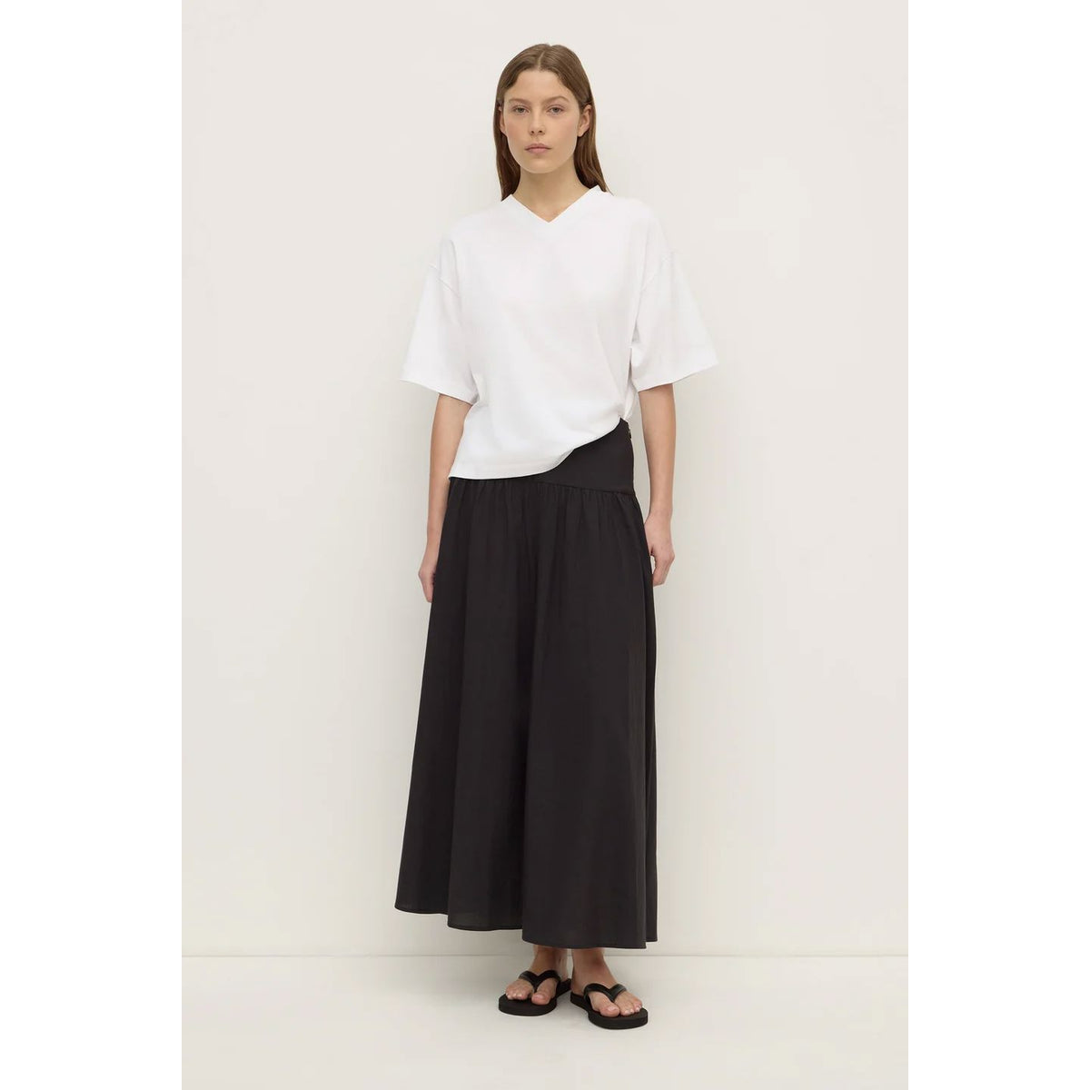 Assembly Label Sarah Cotton Maxi Skirt - Black Assembly Label