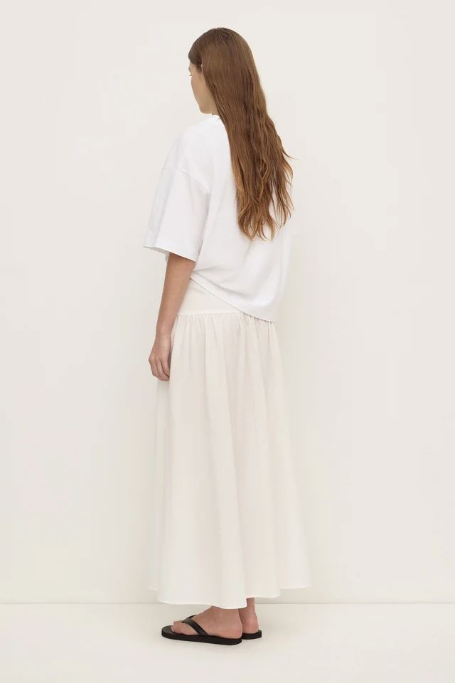Assembly Label Sarah Cotton Maxi Skirt - White Assembly Label