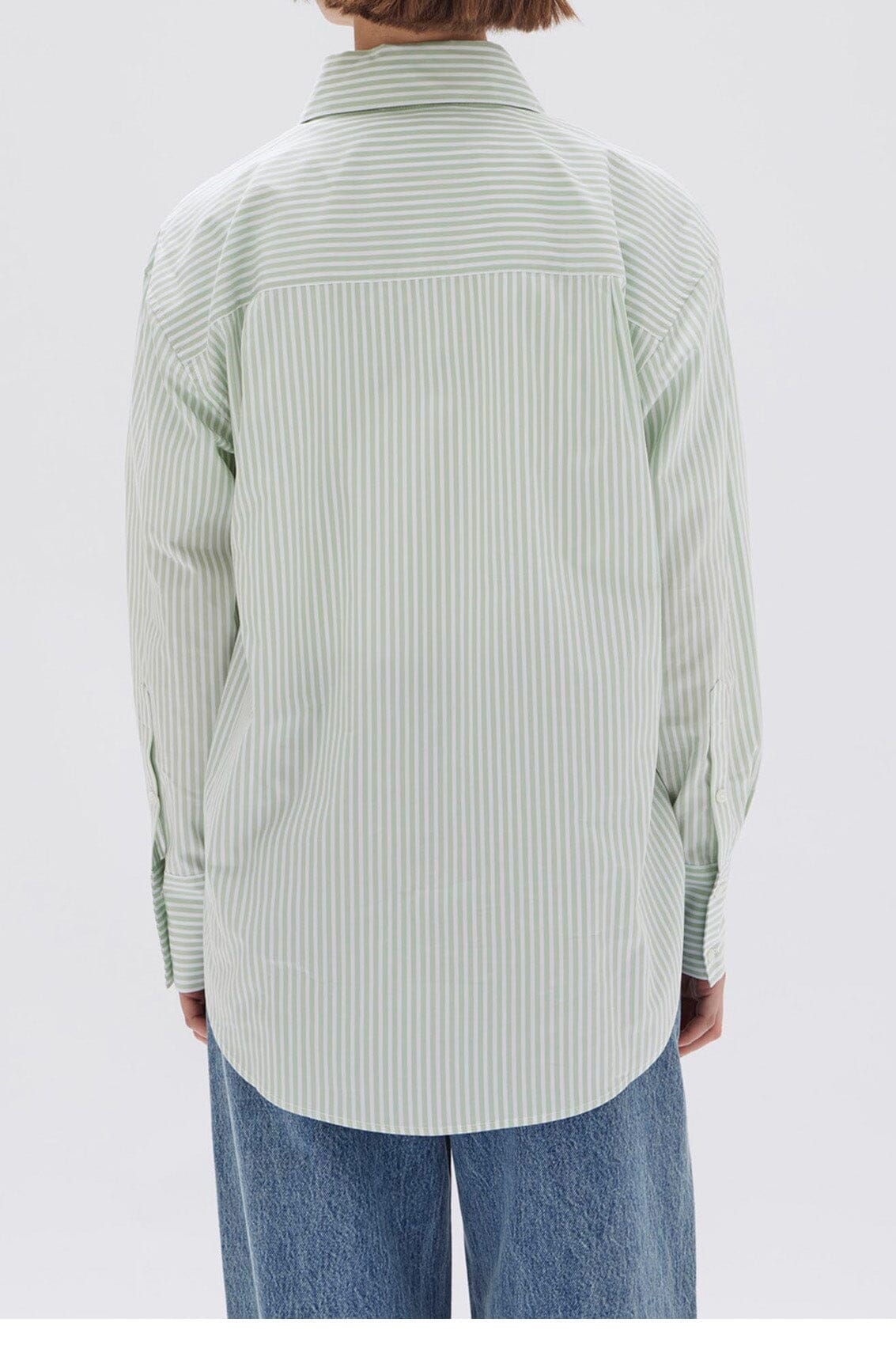 Assembly Label Signature Poplin Shirt - Rosemary/White Assembly Label