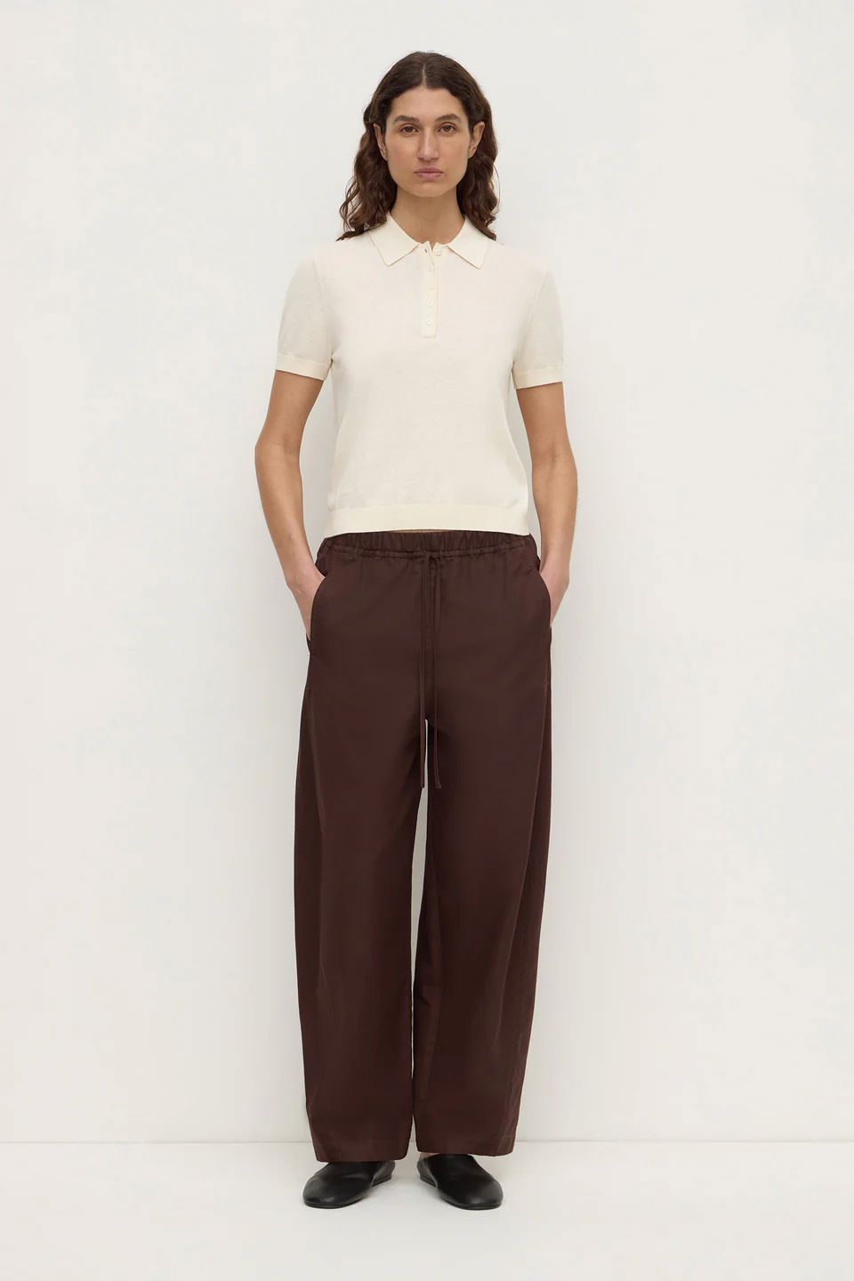 Assembly Label Sloane Cotton Cashmere Polo - Cream Assembly Label