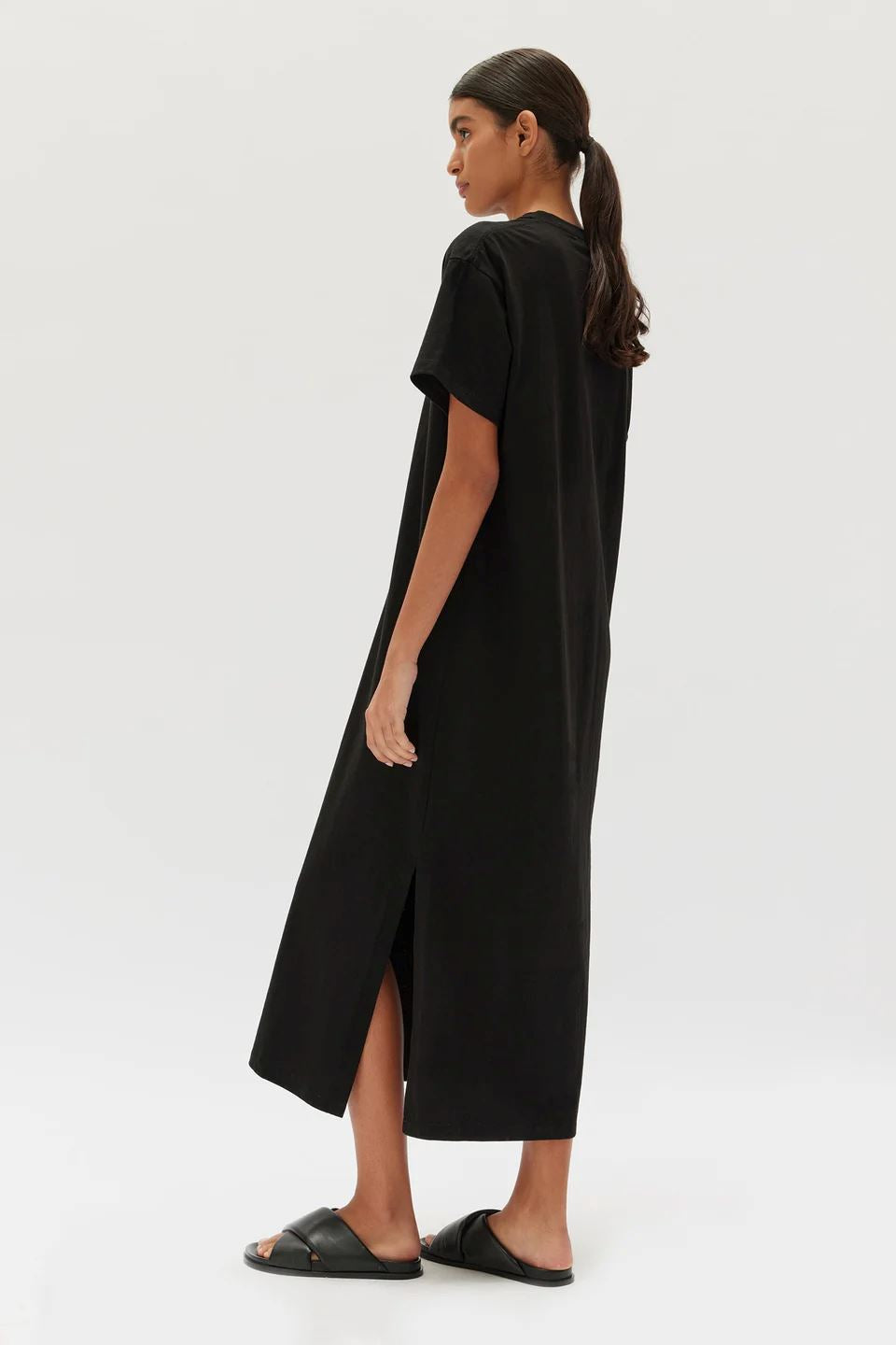 Assembly Label Slone Jersey Tee Dress - Black Assembly Label