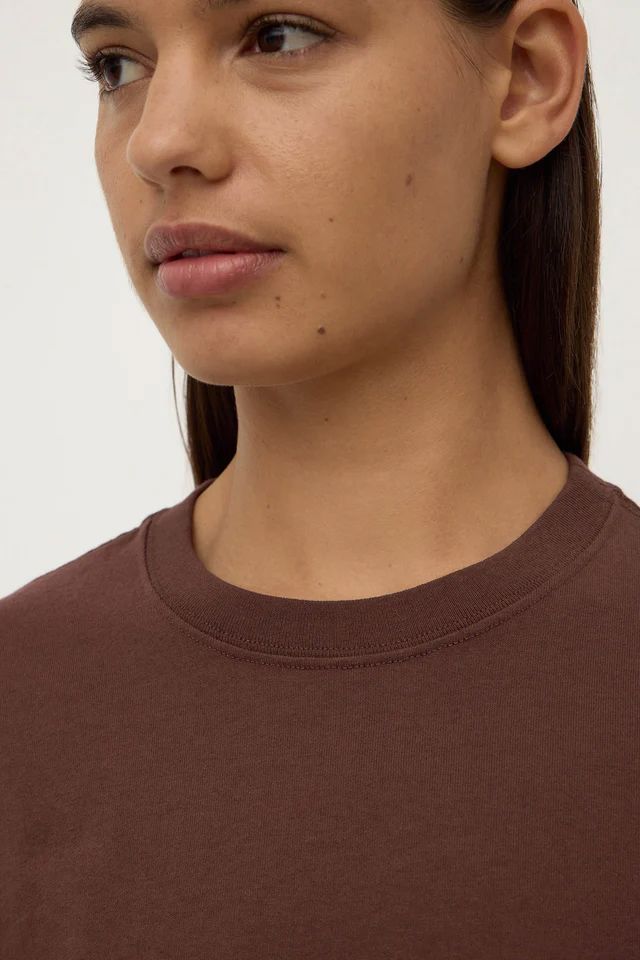 Assembly Label Womens Organic Base Tee - Espresso Assembly Label