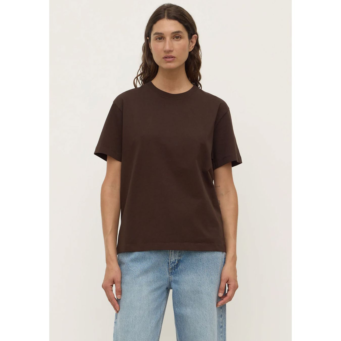 Assembly Label Women's Organic Base Tee - Ganache T-shirt Assembly Label 