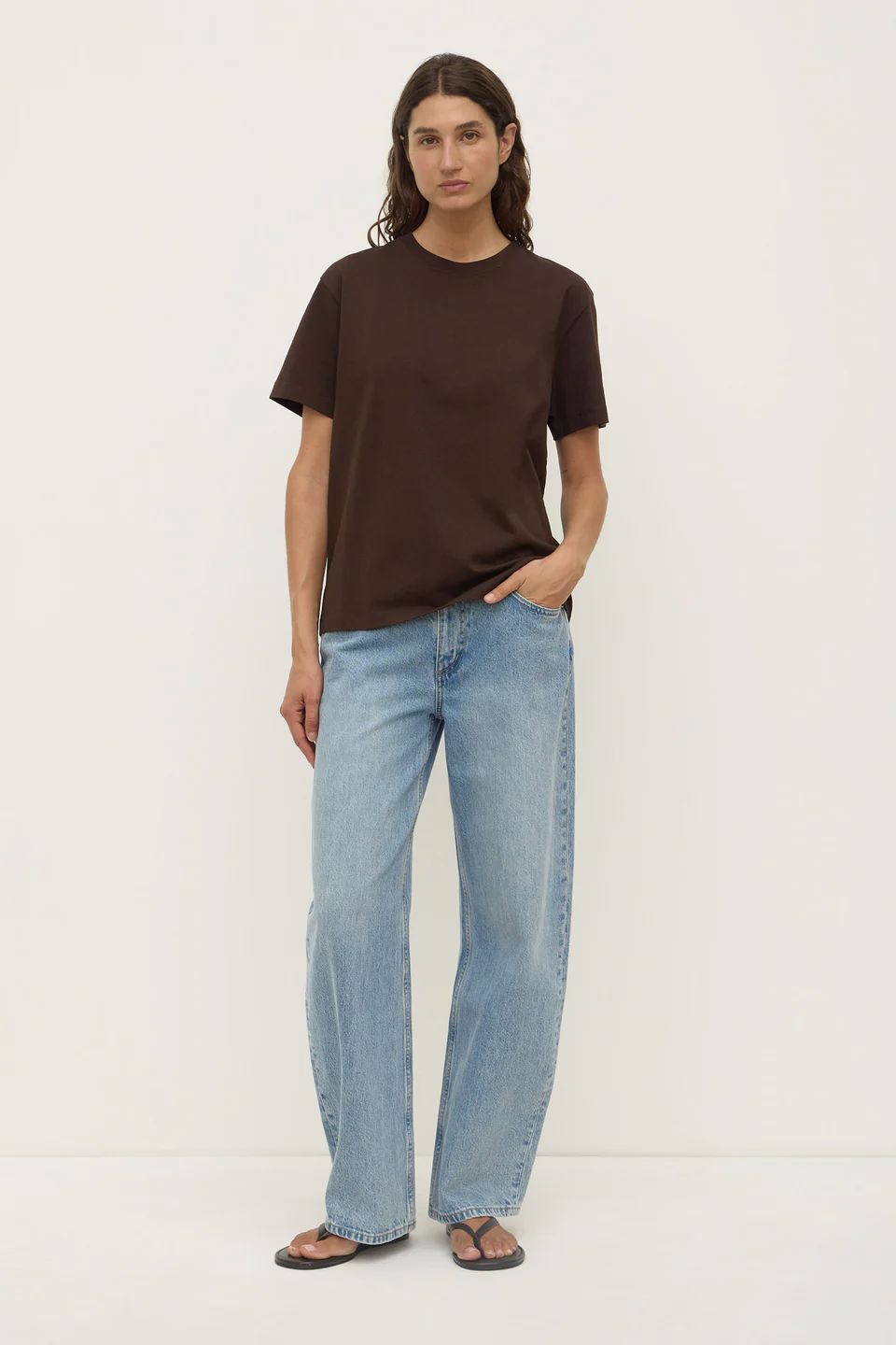Assembly Label Women's Organic Base Tee - Ganache Assembly Label