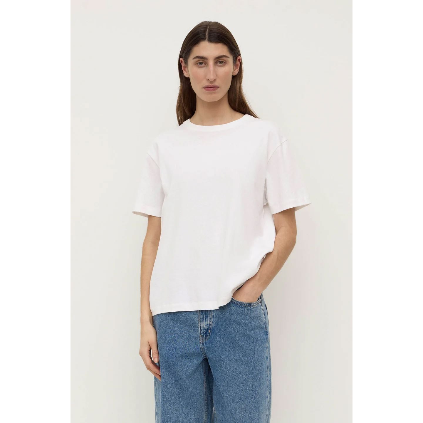 Assembly Label Womens Organic Base Tee - Salt Assembly Label