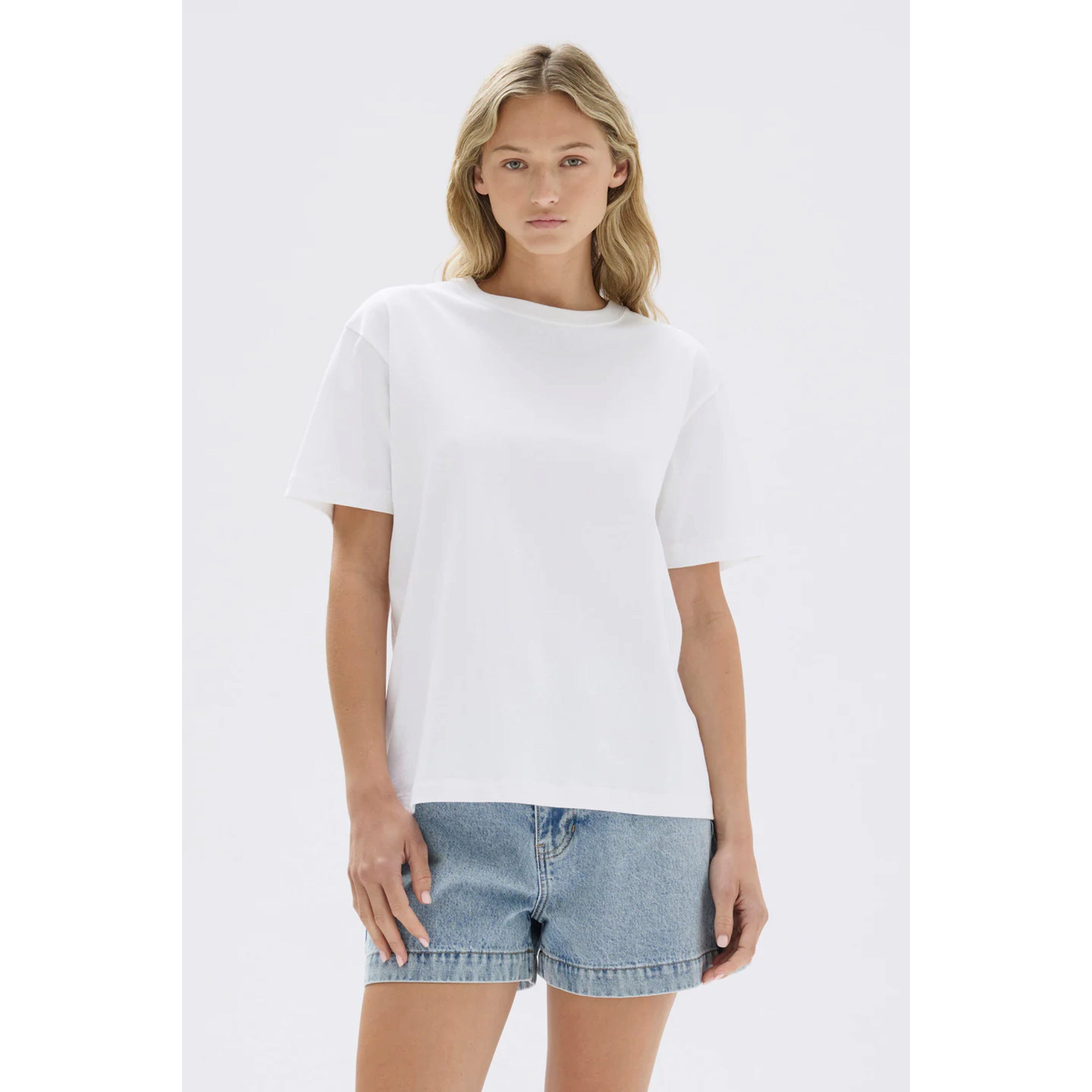 Assembly Label Womens Organic Base Tee - White Assembly Label