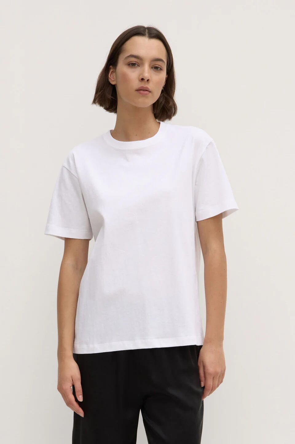 Assembly Label Womens Organic Base Tee - White Assembly Label