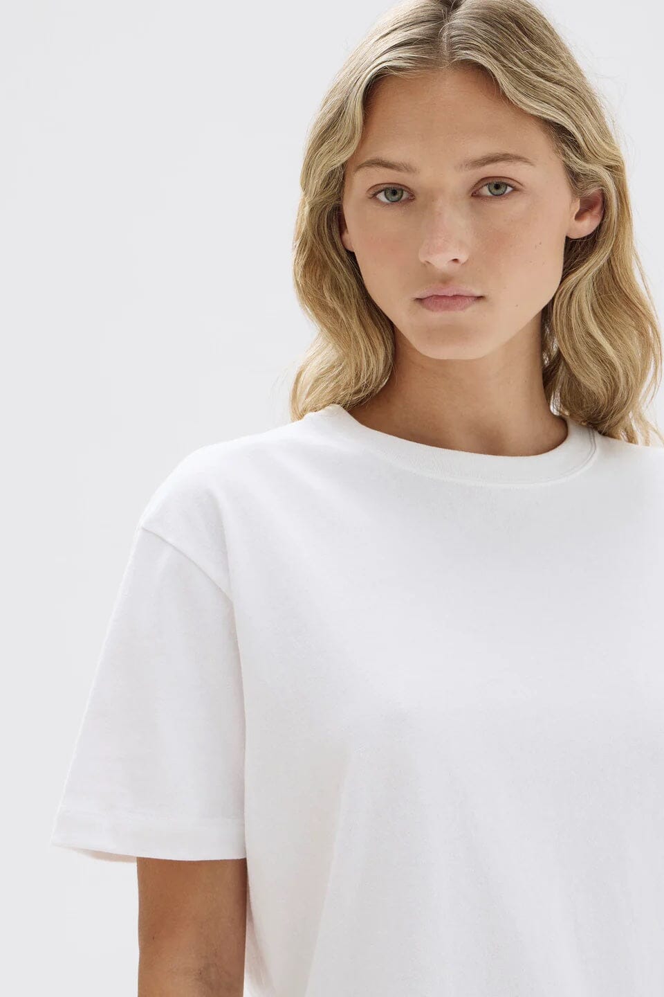 Assembly Label Womens Organic Base Tee - White Assembly Label