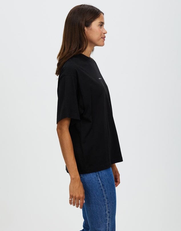 Assembly Label Womens Organic Established Tee - Black/White Assembly Label