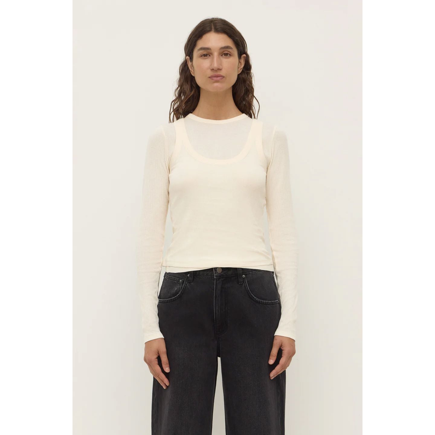 Assembly Label Zali Long Sleeve Tee - Cream Assembly Label